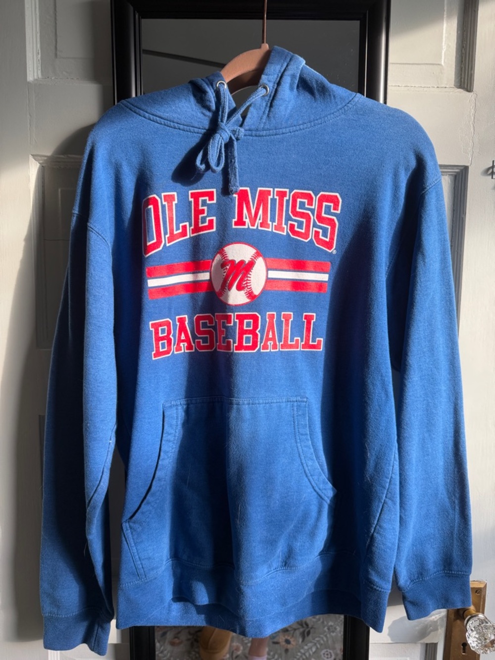 Ole Miss Baseball Blue Pullover Hoodie
